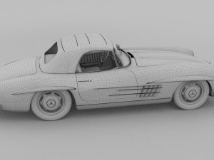 mercedes 300sl roaster top rev Modello 3D
