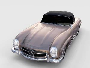 mercedes 300sl roadster rabbocco rev Modello 3D