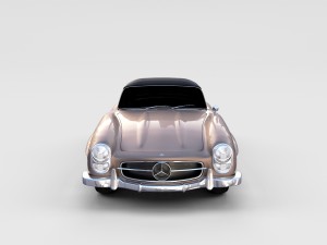 mercedes 300sl roadster top up rev Modello 3D