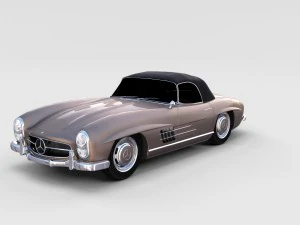 mercedes 300sl roadster top up rev 3D Model