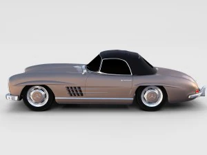 mercedes 300sl roadster top up rev 3D Model