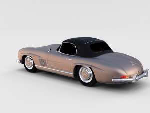mercedes 300sl roadster top up rev Modello 3D