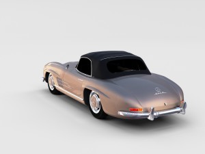 mercedes 300sl roadster top up rev Modello 3D