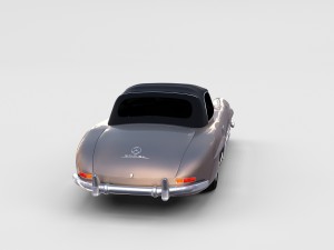 mercedes 300sl roadster top up rev Modello 3D