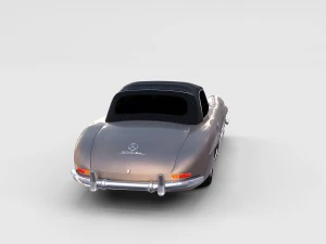 mercedes 300sl roadster top up rev 3D Model