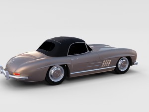 mercedes 300sl roadster top up rev Modello 3D