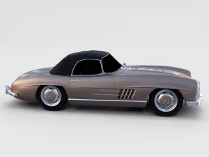 mercedes 300sl roadster top up rev 3D Model