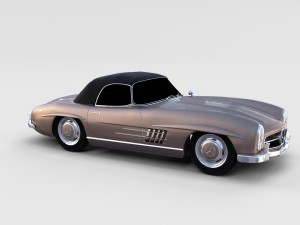 mercedes 300sl roadster top up rev Modello 3D