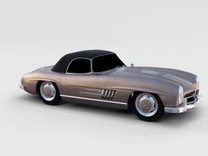 mercedes 300sl roadster top up rev 3D Model