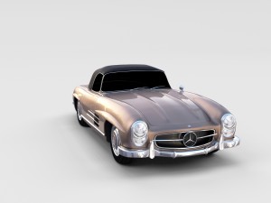 mercedes 300sl roadster top up rev Modello 3D