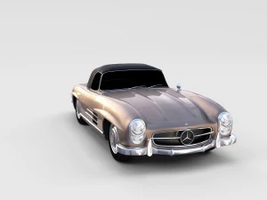 mercedes 300sl roadster top up rev 3D Model