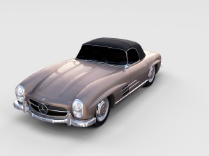 mercedes 300sl roadster top up rev Modello 3D