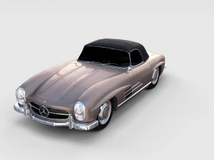 mercedes 300sl roadster top up rev 3D Model