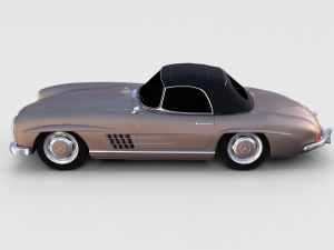 mercedes 300sl roadster top up rev Modello 3D