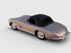 mercedes 300sl roadster top up rev 3D Model