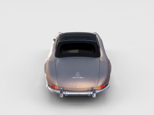 mercedes 300sl roadster top up rev Modello 3D