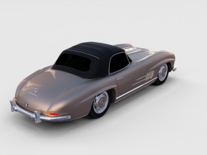 mercedes 300sl roadster top up rev Modello 3D