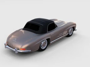 mercedes 300sl roadster top up rev 3D Model