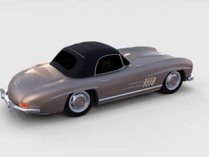 mercedes 300sl roadster top up rev 3D Model