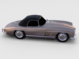 mercedes 300sl roadster top up rev Modello 3D