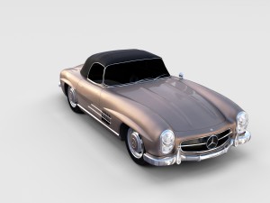 mercedes 300sl roadster top up rev Modello 3D