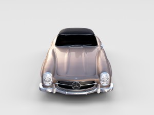 mercedes 300sl roadster top up rev Modello 3D