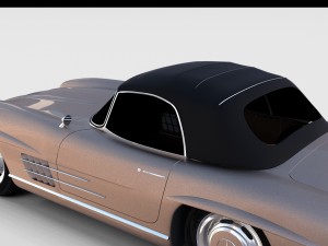 mercedes 300sl roadster top up rev Modello 3D