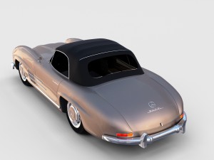 mercedes 300sl roadster top up rev Modello 3D