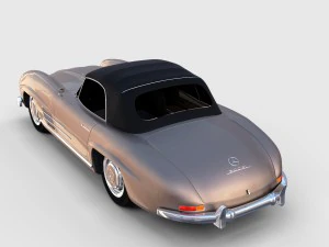 mercedes 300sl roadster top up rev 3D Model
