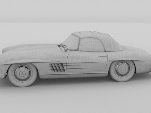 mercedes 300sl roadster top up rev Modello 3D