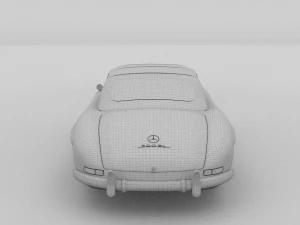 mercedes 300sl roadster top up rev 3D Model