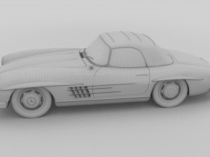 mercedes 300sl roadster top up rev Modello 3D