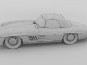 mercedes 300sl roadster top up rev 3D Model