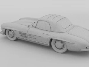 mercedes 300sl roadster top up rev 3D Model