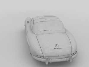 mercedes 300sl roadster top up rev Modello 3D