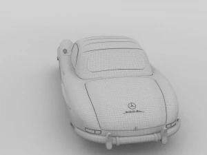 mercedes 300sl roadster top up rev 3D Model