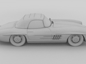 mercedes 300sl roadster top up rev Modello 3D