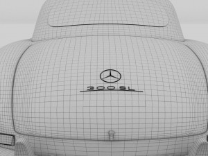 mercedes 300sl roadster top up rev Modello 3D