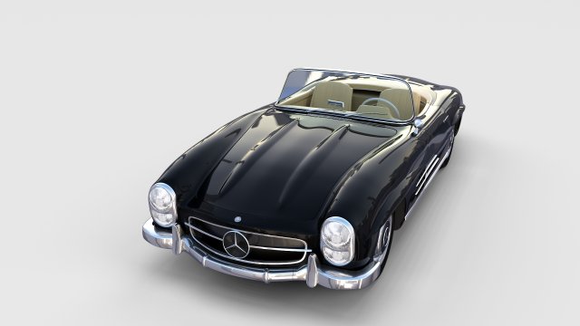 mercedes 300sl roadster w198 rev Modelo 3D .c4d .max .obj .3ds .fbx .stl .blend 