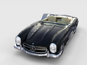 mercedes 300sl roadster w198 rev Modelo 3D