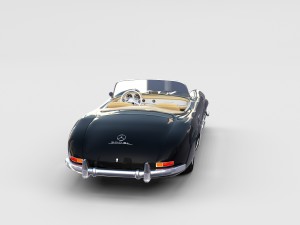 mercedes 300sl roadster w198 rev Modelo 3D