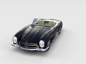 mercedes 300sl roadster w198 rev 3D Model