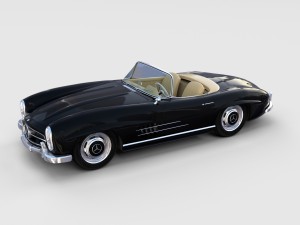 mercedes 300sl roadster w198 rev Modelo 3D