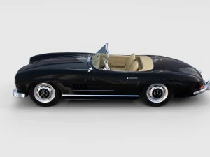 mercedes 300sl roadster w198 rev 3D Model