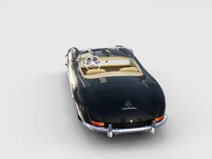 mercedes 300sl roadster w198 rev 3D Model