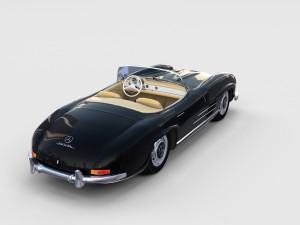 mercedes 300sl roadster w198 rev Modelo 3D