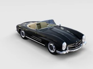 mercedes 300sl roadster w198 rev 3D Model
