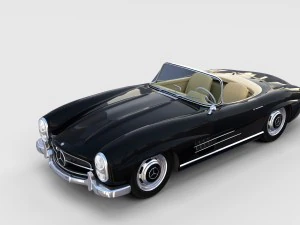 mercedes 300sl roadster w198 rev 3D Model