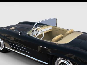 mercedes 300sl roadster w198 rev 3D Model