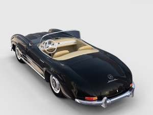 mercedes 300sl roadster w198 rev Modelo 3D